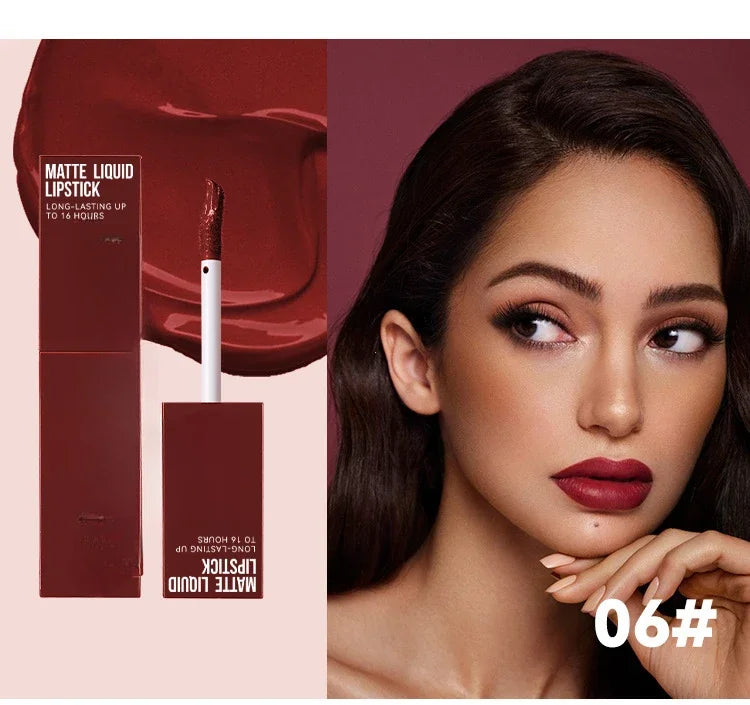 Cheap Matte Ink Liquid Lipstick Non-stick Cup Long Lasting Velvet Nude Lip Gloss Waterproof Lips Tint Waterproof Korean Make Up - Seprincess