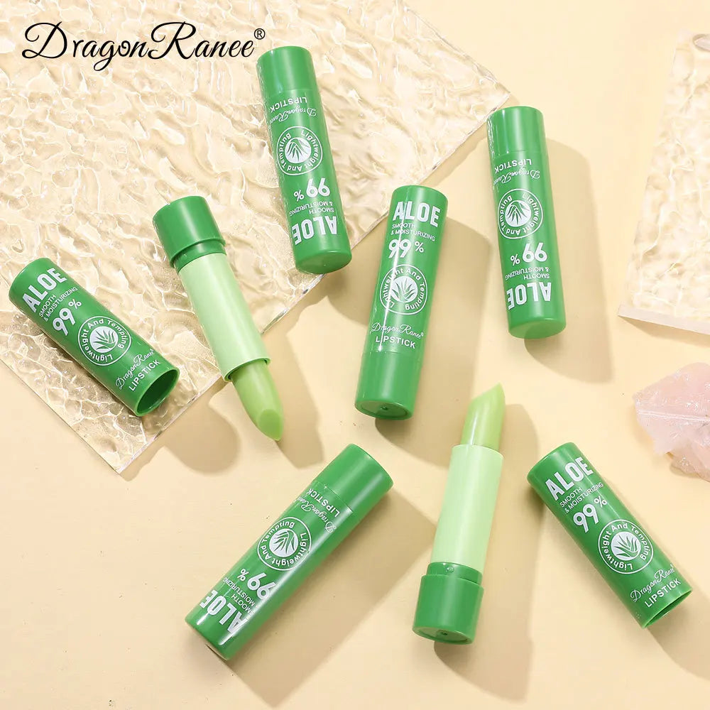 Natural Aloe Vera Moisturizing Lip Balm Color Changing Lipstick Lasting Nourishing Lipsticks Lips Care Korean Makeup Cosmetics - Seprincess