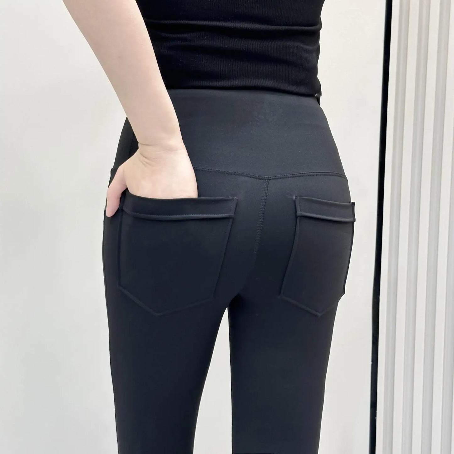 Women Shark Flare Pants High Waist Tights Stretch Yoga Leggings 2024 Summer Thin Solid Casual Slimming Trousers Woman Clothing