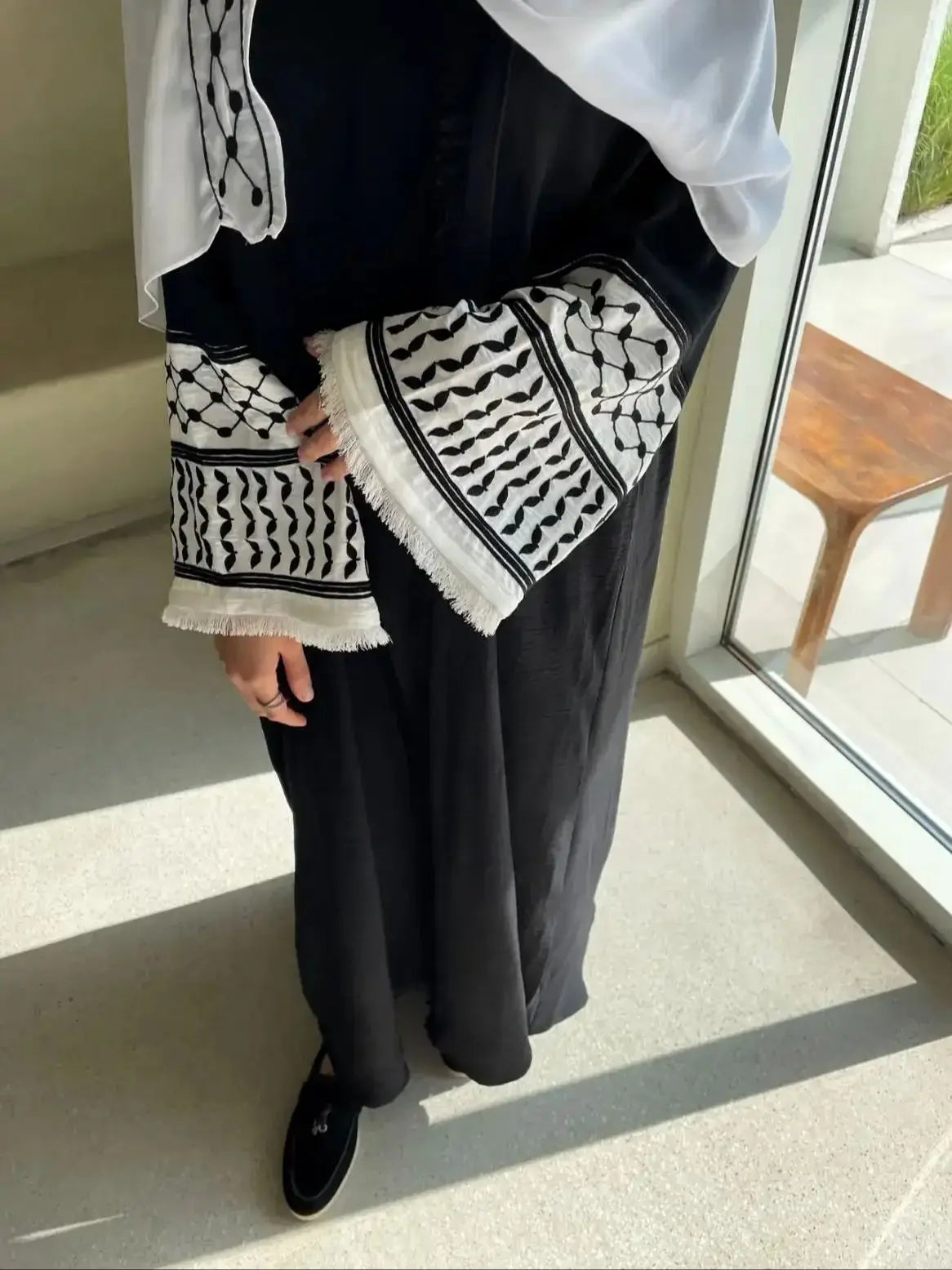 Fashion Embroidery Kimono Oversized Muslim Robe abaya syari female full length Taseel Muslim abaya Worship Service abayas wy1969 - Seprincess