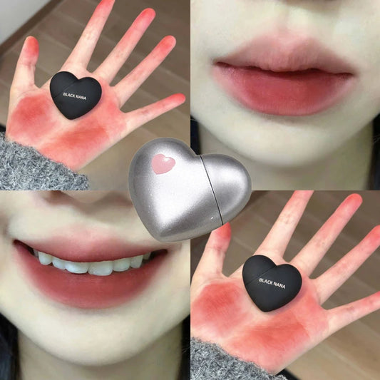 Velvet Matte Lipstick Lip Mud Black Silver Heart Lip Gloss Lips Palette Nude Waterproof Lasting Lips Tint Mini Cosmetics Makeup - Seprincess