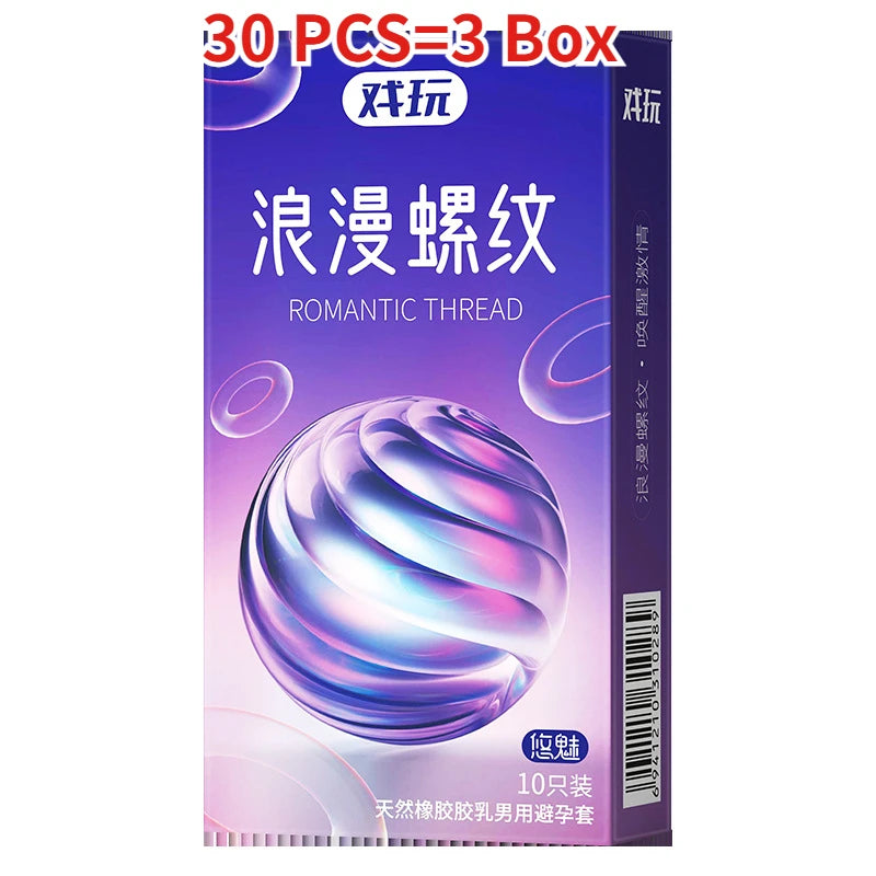 30PCS Ultra-thin Condoms Penis Sleeves Adult Couple Sex Products for Men Safe Contraception Condoms Male Cock Sleeves Sexshop - Seprincess