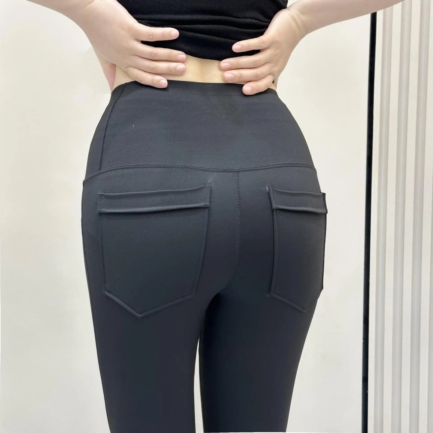 Women Shark Flare Pants High Waist Tights Stretch Yoga Leggings 2024 Summer Thin Solid Casual Slimming Trousers Woman Clothing