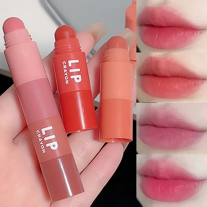 4 Colors 2 in 1 Matte Nude Pink Lipstick Pen Set Matte Velvet Lip Liner Pencil Waterproof Long Lasting Natural Lip Tint Cosmetic - Seprincess