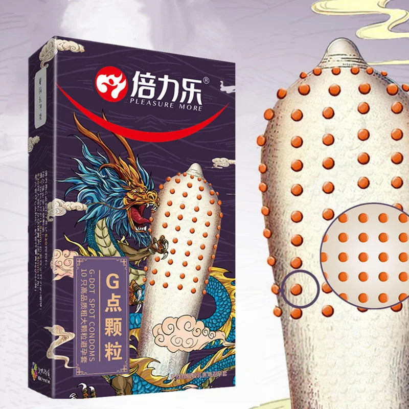 G spot Condom Sex Toy for Long Delay Ejaculation Thin Rubber Condoms Big Dotted Sleeves For Penis Adult Erotic Products - Seprincess