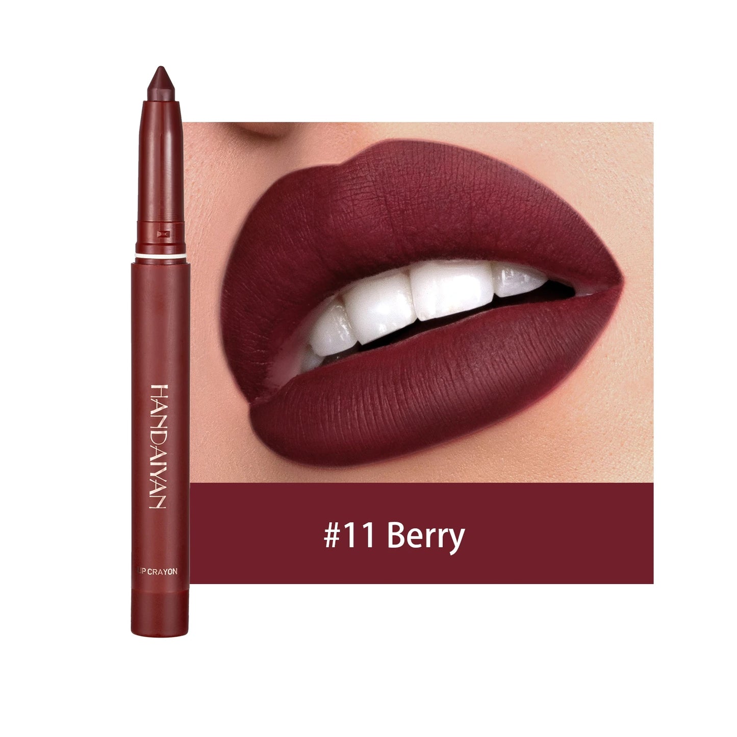 HANDAIYAN New Arrive Matte Lipstick Pencil Makeup Silky Velvet Lip Stick Pen Waterproof Nude Pink Red Lip Blam Make Up Cosmetics - Seprincess