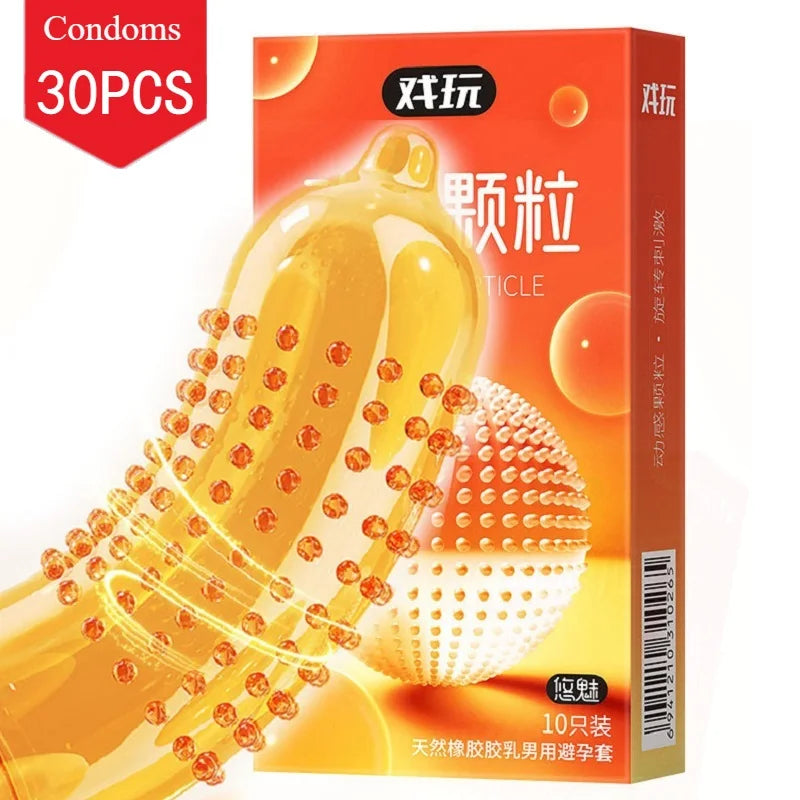 30PCS Ultra-thin Condoms Penis Sleeves Adult Couple Sex Products for Men Safe Contraception Condoms Male Cock Sleeves Sexshop - Seprincess