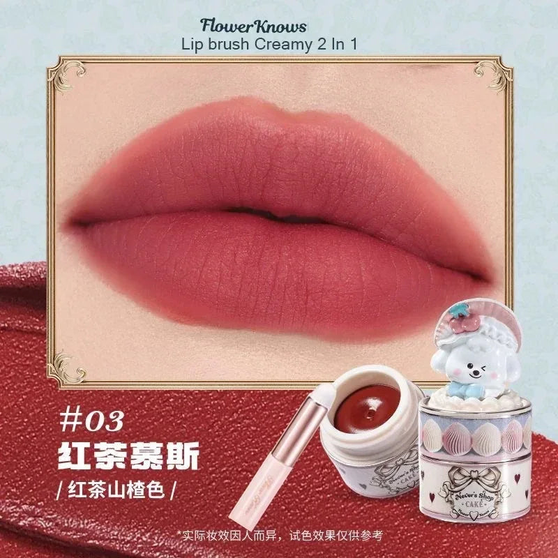 Flower Knows Swan Ballet Little Angel Collection Lipstick Velvet Matte Waterproof Lip Stick Vegan Long Lasting Lip Gloss Korean