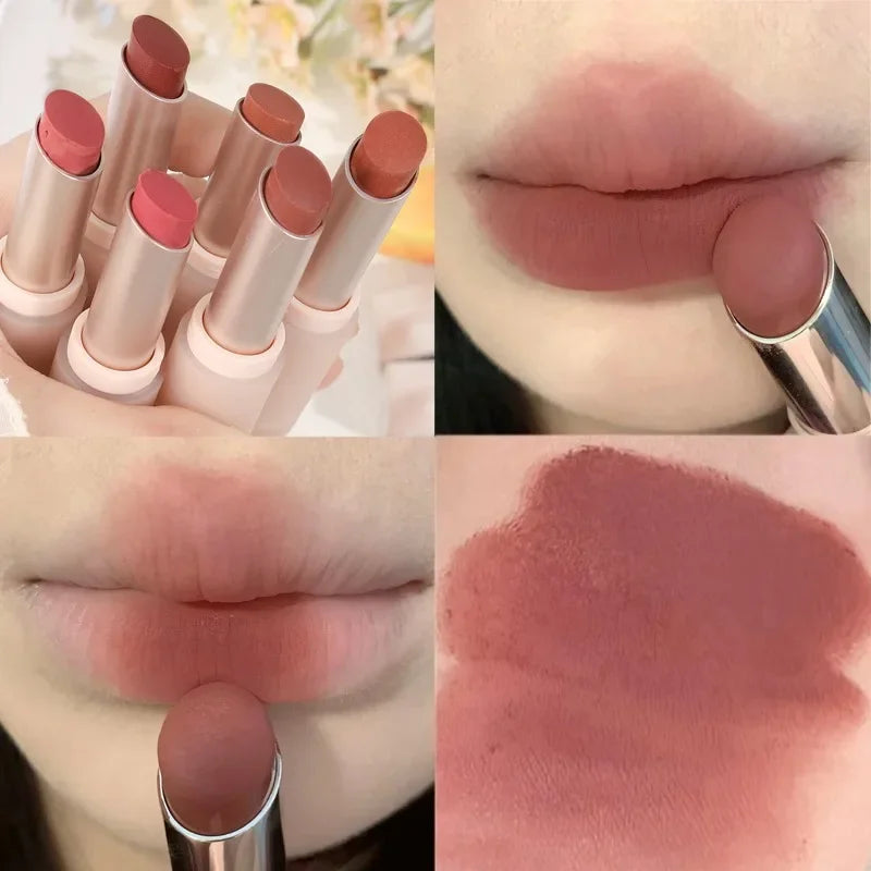 Matte Misty Lipstick 6 Colors Waterproof Non Sticky Cup Lip Stick Lasting Moisturizing Velvet Nude Lip Tint Makeup Cosmetics - Seprincess