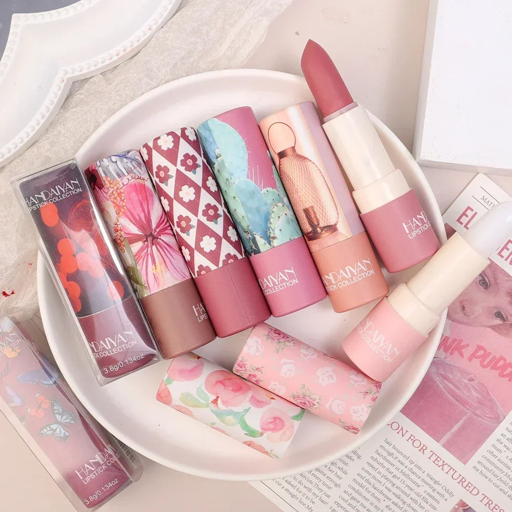 Waterproof Velvet Lipstick Non-Stick Cup Moisturizing Nude Lip Tint Long Lasting Red Matte Sexy Lips Makeup Cosmetics 8 Colors - Seprincess