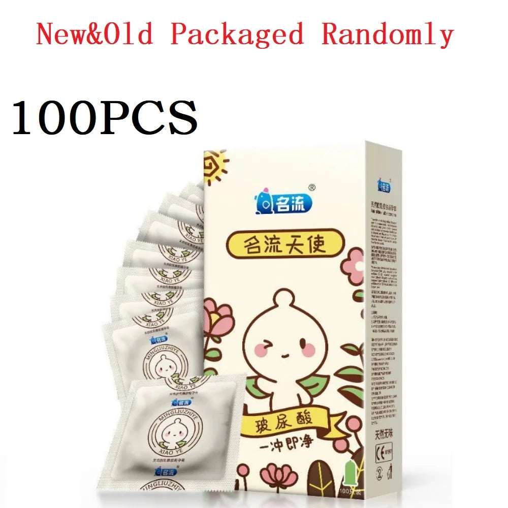 100/50pcs Hyaluronic Acid Condoms For Men Couples Ultra Thin Penis Sleeves Sex Toys Safer Condoms Sexshop Products condones caja - Seprincess