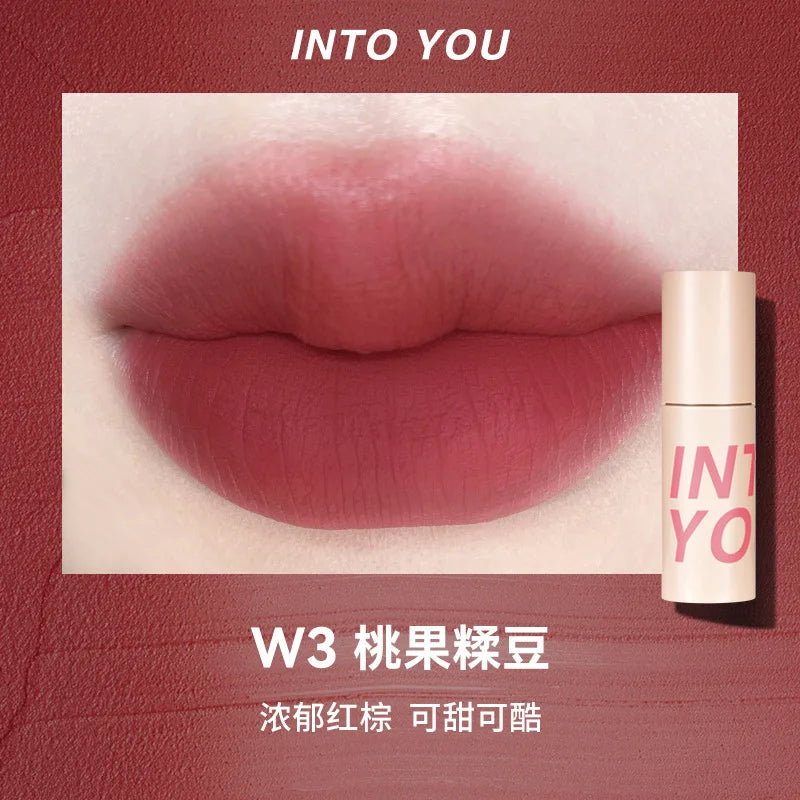 INTO YOU Make up Lip Gloss miltcolor Matte Velvet Lipstick Waterproof Red Lip Tint Lip Glaze Beauty Cosmetics lipstick lipgloss - Seprincess