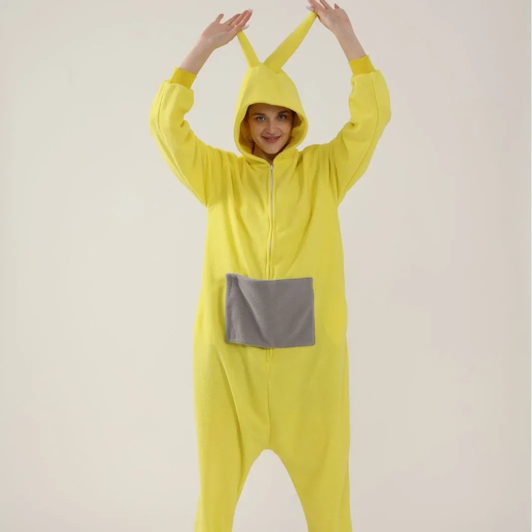 Teletubbies Adult Pajamas Halloween Party Cosplay Costume Kawaii Cartoon Teletubbies Pajamas Cosplay Adult Unisex Party Wear - Seprincess