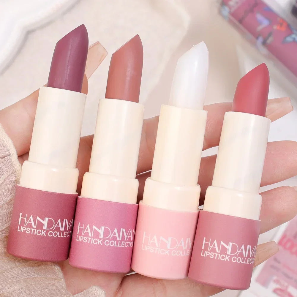 Rose Pink Nude Matte Velvet Lipstick Color Rendering Lasting Non-stick Cup Sexy Lipsticks Waterproof Beauty Lips Makeup Cosmetic - Seprincess