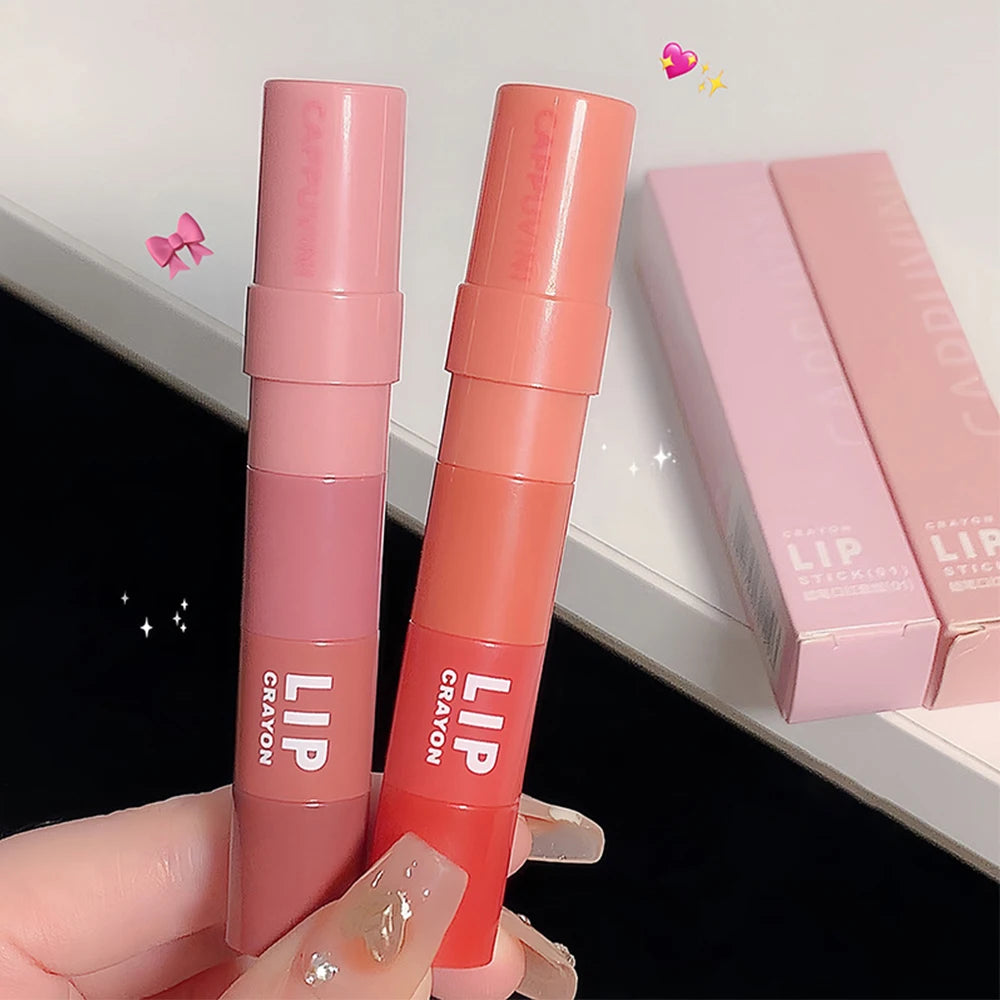 Matte Lipstick Pen 4 Colors In 1 Nude Pink Matte Lip Gloss Waterproof Long Lasting Lipstick Pencil Lip Liner Pen Lip Makeup Set - Seprincess