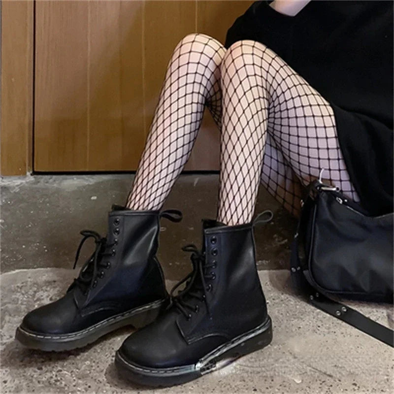 Women's Sexy Fishnet Stockings Fish Net Pantyhose Mesh Nylon Tights Lingerie Skin Thigh Long High Stocking Fishnet Hosiery