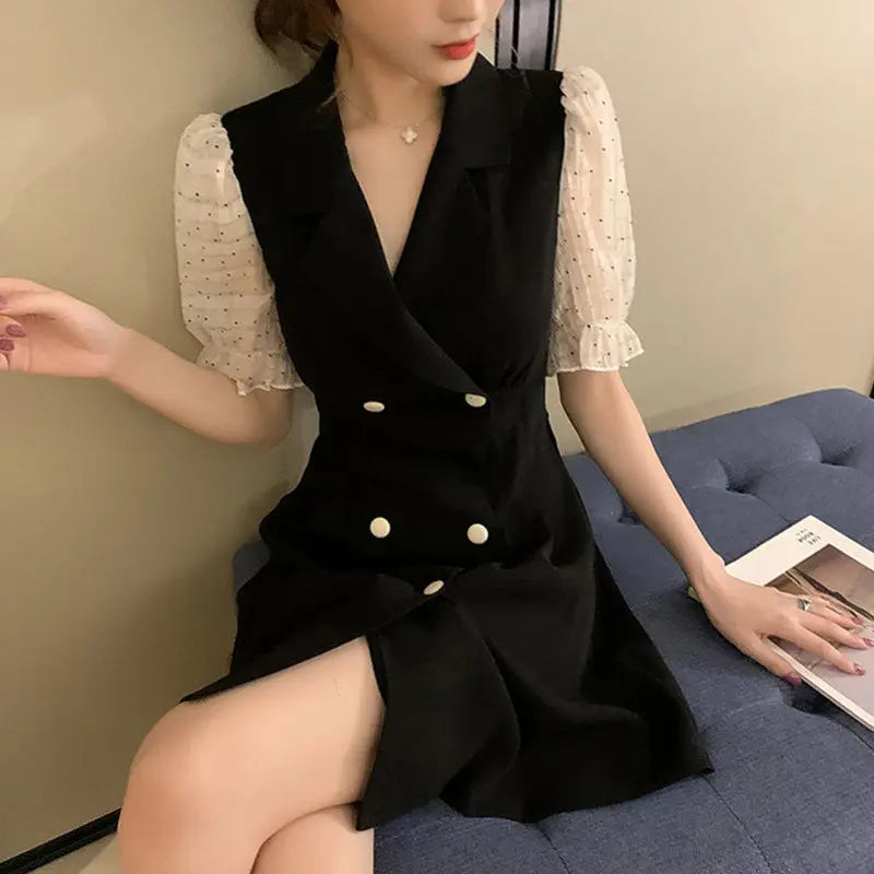 Clothes Mesh Dresses for Women 2024 Formal Occasion Blazer Holiday Woman Dress New Features of In Hot Fashion Sensual Sexy Loose - Seprincess