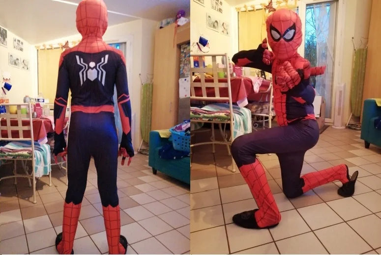 New Miles Morales Far From Home Cosplay Costume Zentai Spiderman Costume Superhero Bodysuit Spandex Suit for Kids Custom Made - Seprincess