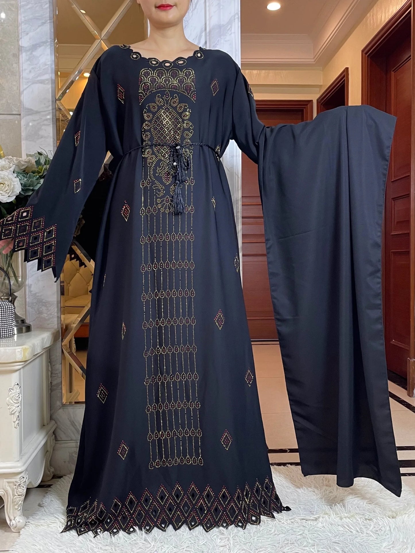 2024 Autumn Women Elegant Dresses Dubai Party Outfits Long Sleeve  Dashiki Muslim Women High-grade Comfort Fabric African Abaya - Seprincess