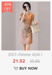 2024 new chinese style women casual daily loose cheongsam dress young lady spring summer fashion cheongsam vestido qipao dress - Seprincess