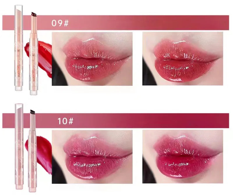 FLORTTE Crystal Lip Balm Jelly Lipstick Moisturizing Mirror Water Light Solid Lip Glaze Red Lip Tint Makeup Cosmetics New - Seprincess