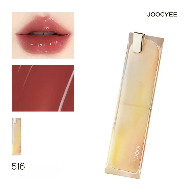 Joocyee Glazed Rouge Upgrade Crystal Frozen Film Version Moisturize Glass Lipstick Lip Makeup Smoky Longlasting Lipstick