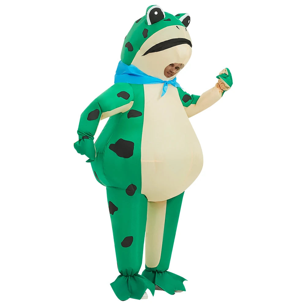 Inflatable Frog Costume Funny Full Body Blow Up Cosplay Costume Suit for Adult Halloween Party Costume for Adult Role Play - Seprincess