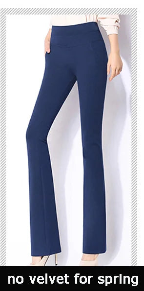 Summer stlye women office work pants High stretch cotton ladies straight pants  female High Waist trousers clothes S-XXXL 4XL