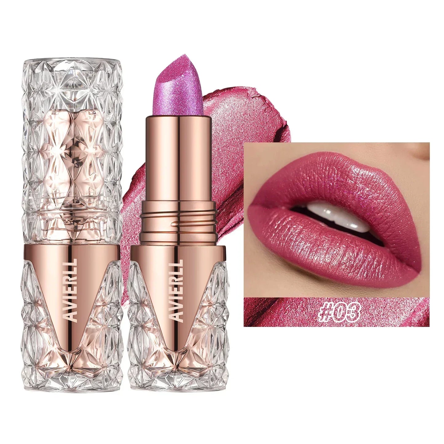 Quicksand Gold Lipstick Fine Glitter lipstick, Moisturizing Silky Mermaid Girl Pink, Long-Lasting Waterproof Grapefruit Orange - Seprincess