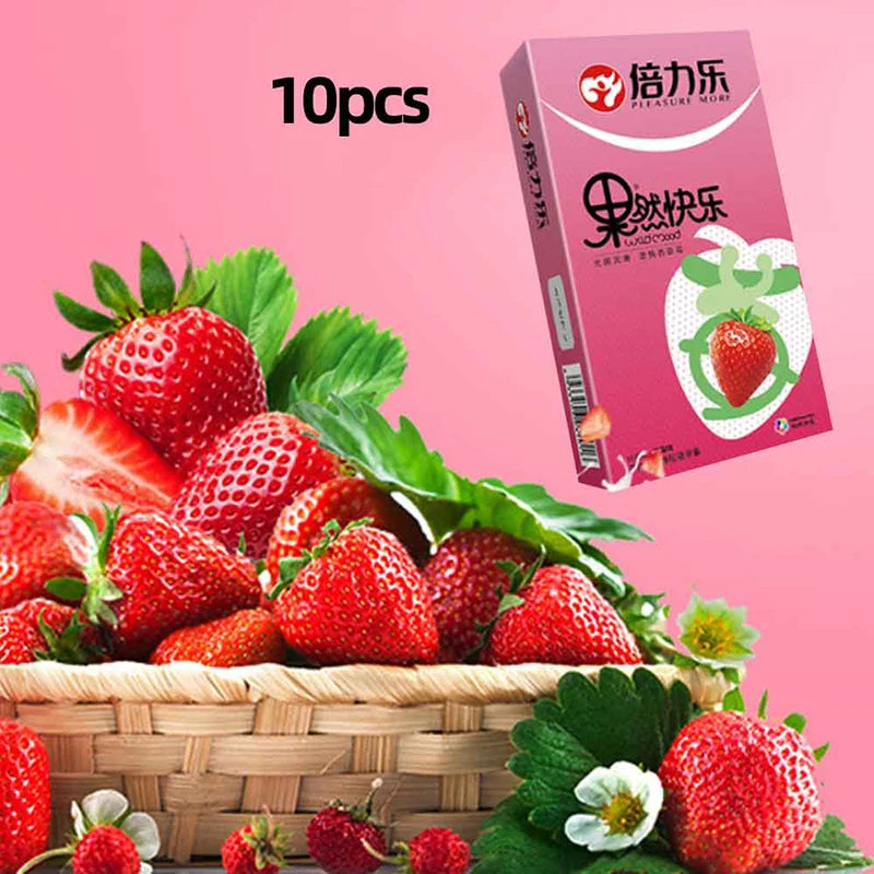 12/10pcs Fruit Ultra Thin Condoms Intimate Goods Sex Products Toys for Adults 18 Penis Sleeve Long-lasting Sex Toys For Men - Seprincess