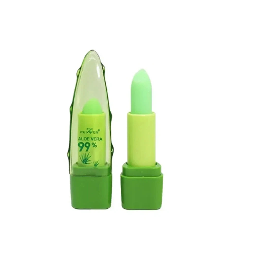 1Pcs Moisture Lip Balm Long-Lasting Natural Aloe Vera Lipstick Color Mood Changing Long Lasting Moisturizing Lipstick Anti Aging - Seprincess