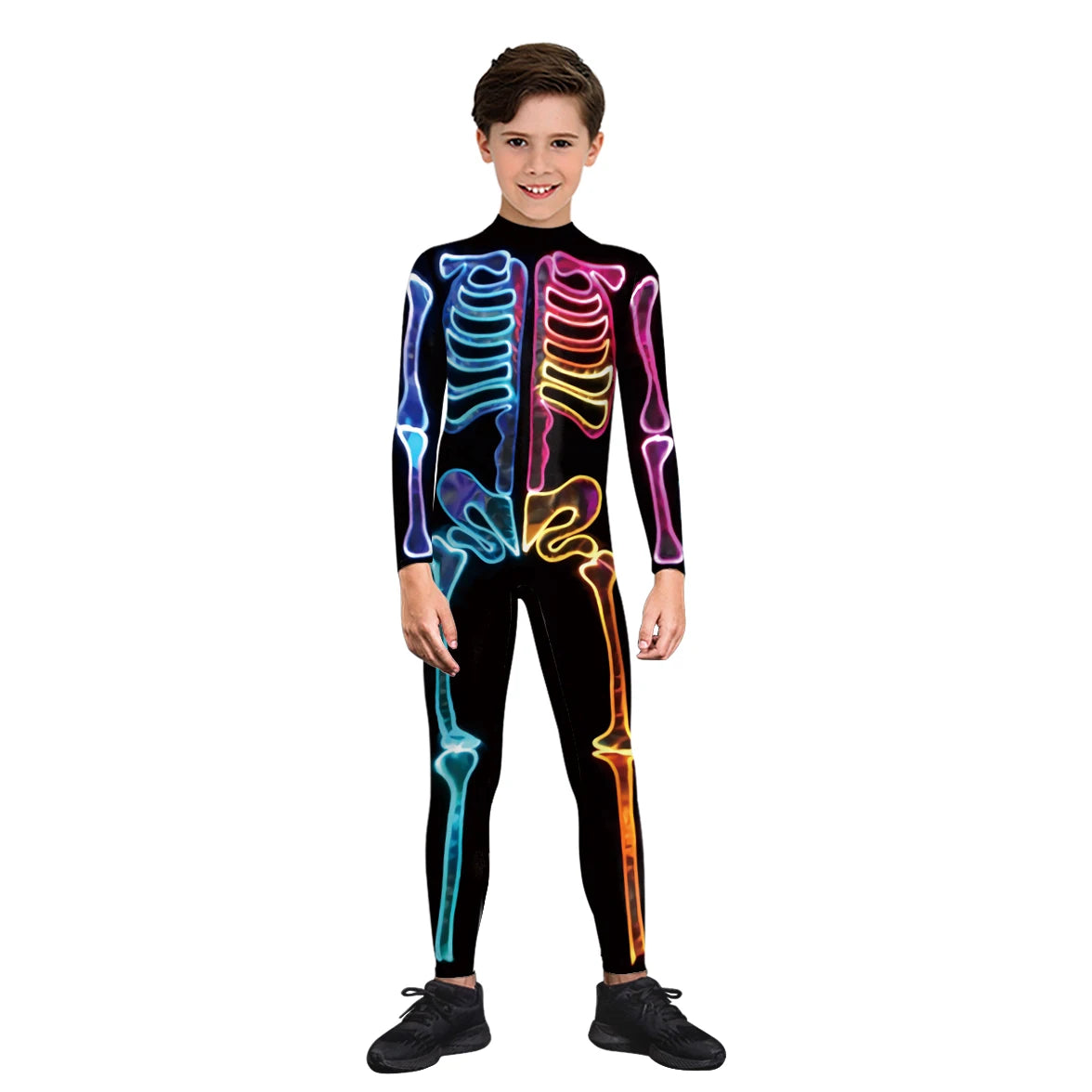 ZAWALAND Zentai Women Kid Outfits Hallowen Skeleton Bodysuit Carnival Party Cosplay Costume Parent-child clothing Jumpsuits - Seprincess