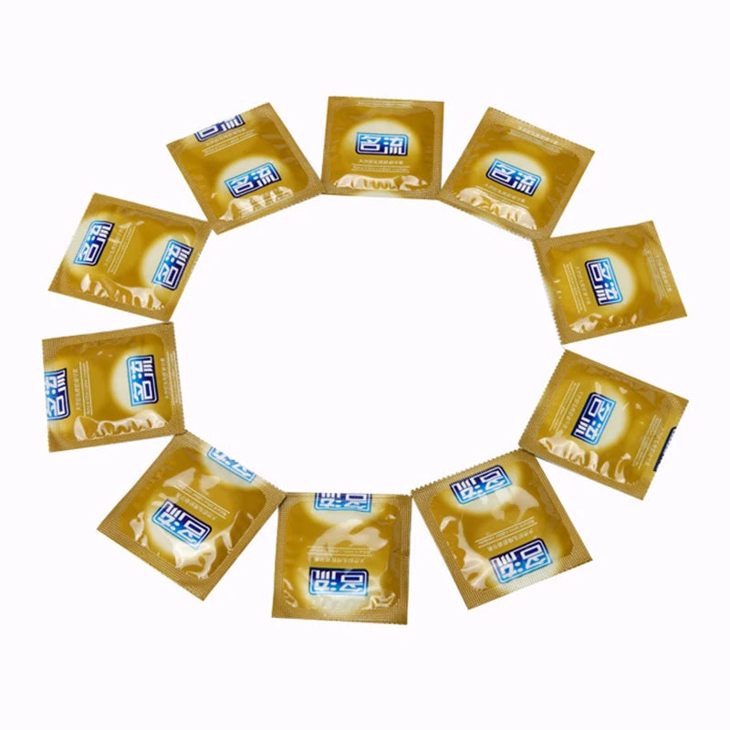 10pcs Natural Latex Condom Lubrication Delay Dot Sex Ultra Thin Particles Condom Contraception Supplies Adults Sex Toy 18+