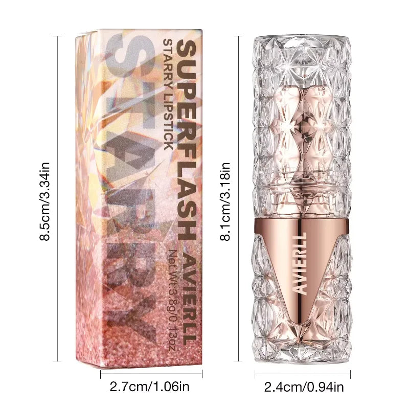 Glitter Lipstick Velvet Quicksand Gold Lip Gloss Moisturizing Silky Long Lasting Waterproof Pearlescent Fine Shine Lipstick - Seprincess