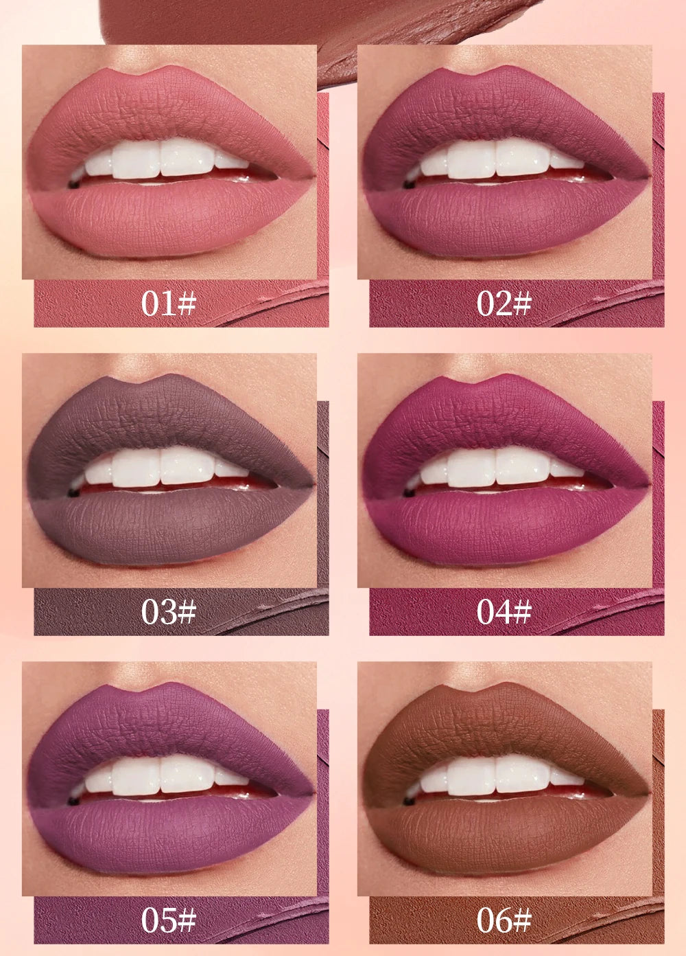 12 Color Matte Velvet Lipgloss Waterproof Long-lasting Liquid Lipstick Cosmetic Beauty Keep 24 Hours Long Lasting No Fade Makeup - Seprincess