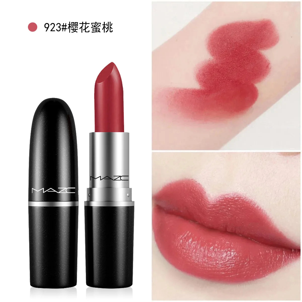 Bullet nose mouth red fog face matt moisturizing retro red mouth red makeup lipstick not easy to fade while holding makeup - Seprincess