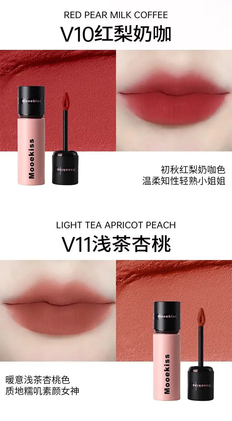 Mooekiss Matte Lipstick Lasting Non-stick Cup Matte Lip Glaze Autumn and Winter Chestnut Color Sexy Lip Makeup Maquiagem - Seprincess