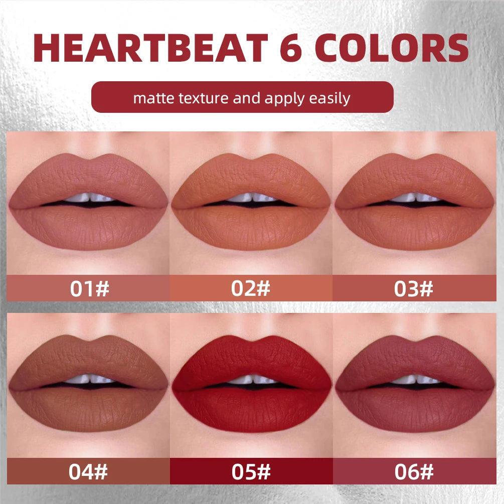 QIBEST Matte Lipstick Waterproof Long Lasting Non-stick Cup Lip Stick Not Fading Sexy Red Orange Velvet Lipstick Makeup Cosmetic - Seprincess