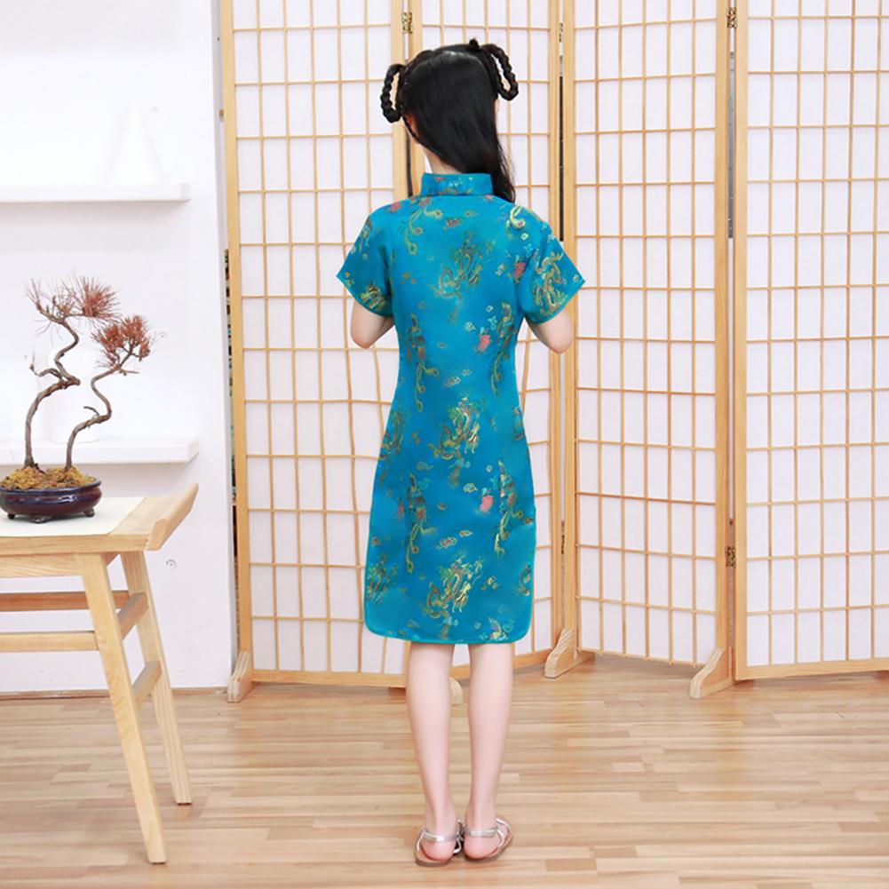 Kids Hanfu Dress Elegant Princess Dress Summer Dresses Chinese Cheongsams For Girls Traditional Chinese Dress Toddler Dress - Seprincess