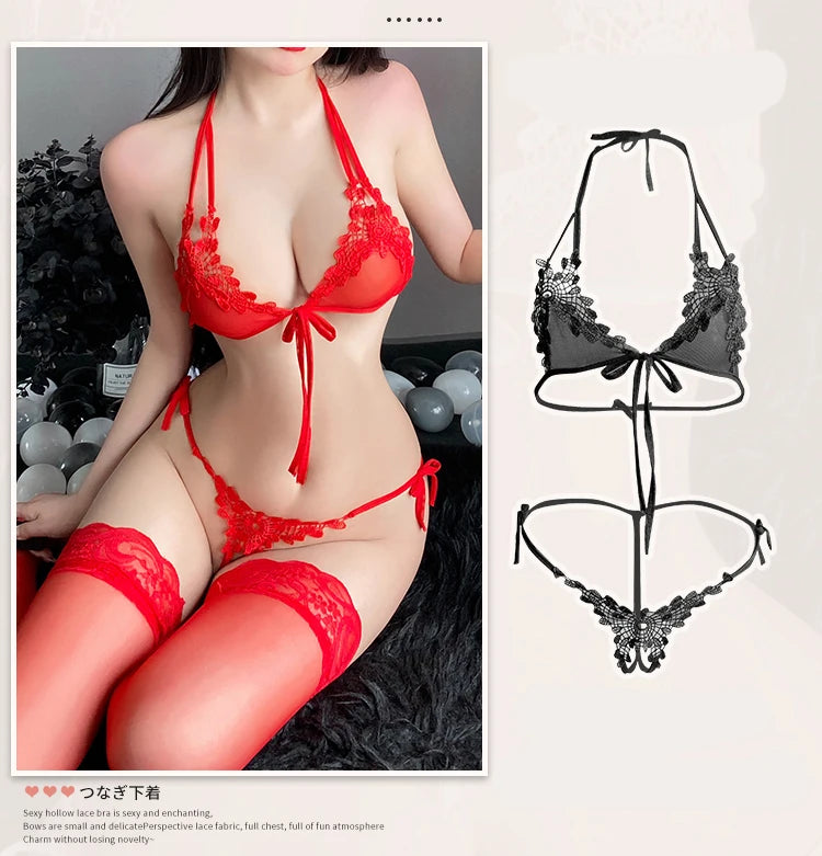 Erotic lingerie mesh thin lace bikini women fancy underwear 18 sexy game train men tight night richiami goods for 1 all akti xxx - Seprincess