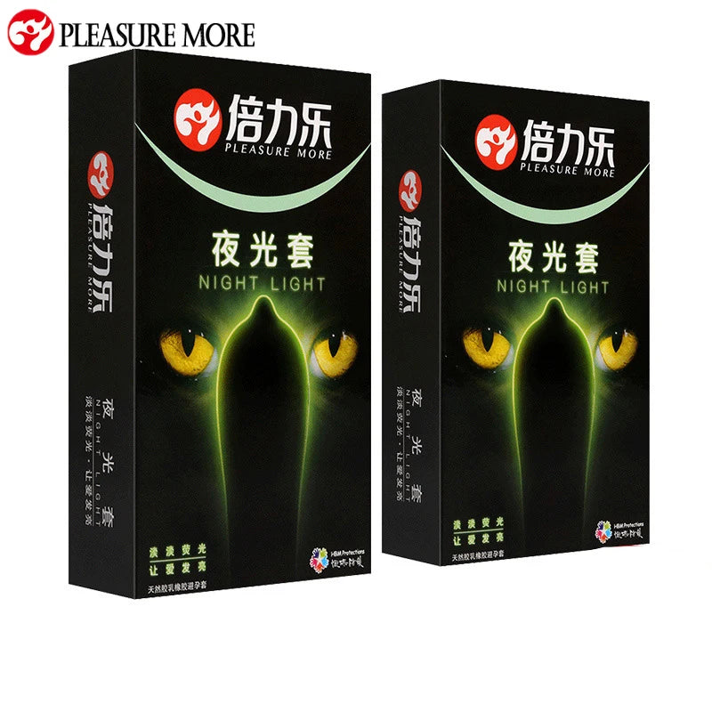 7pcs Luminous Condom Sex Toy For Men Delay Porno Night Light Adult Natural Latex Condom Couples Contraception Sex Supplies - Seprincess