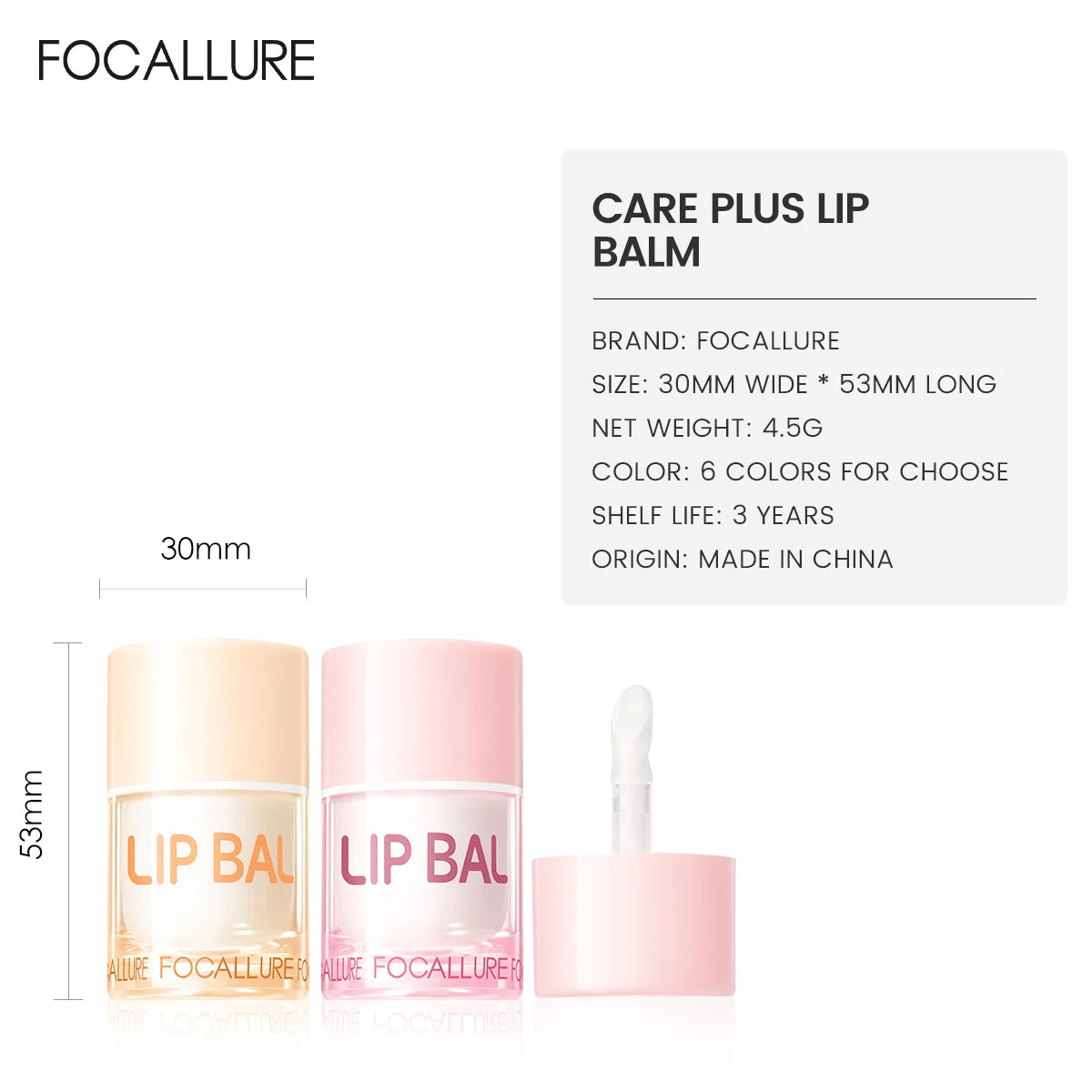 FOCALLURE 2 Pcs Lip Gloss Diamond Lipstick Non-sticky Liquid Lipstick Set Moisturizing Lip Blam Lips Makeup Cosmetics - Seprincess