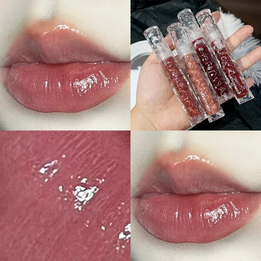 Water Light Nude Brown Lipgloss Lasting Waterproof Mirror Glass Tea Red Lipstick Not Easy To Fade Lip Glaze Lips Makeup Cosmetic - Seprincess