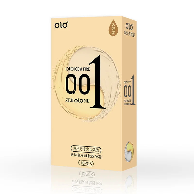 OLO Delayed Ejaculation Condom G-spot Thin Lasting Cock Penis Sleeves For Men Particles Sensitive Condoms Adult Sex Toys For 18+ - Seprincess