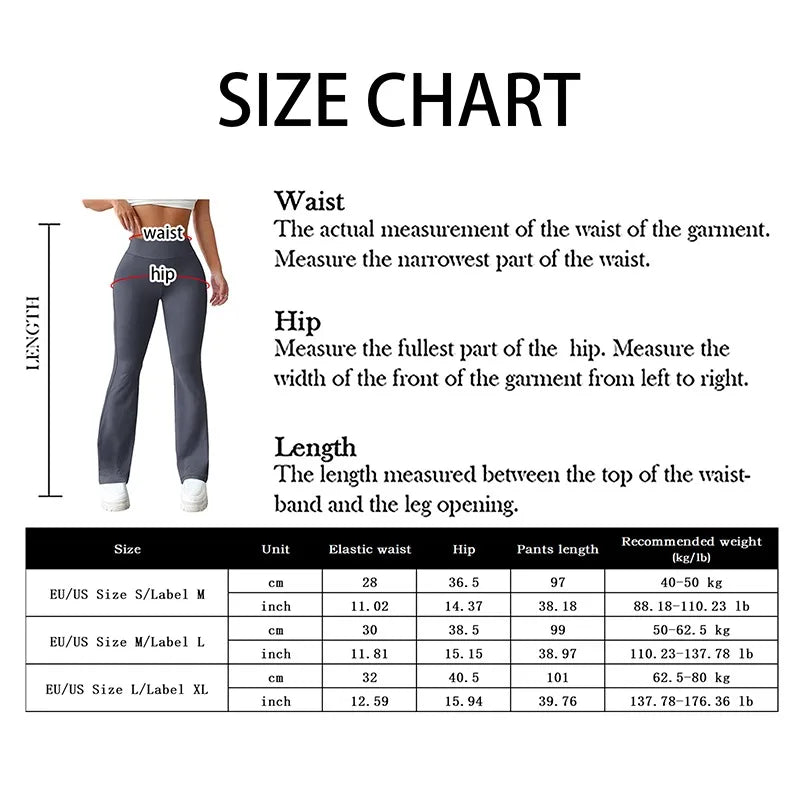 2025 New Flare Leggings Yoga Pants Women High Waist Wide Leg Pants Women Gym Sports Black Flared Pant Plus Size Dance Trousers