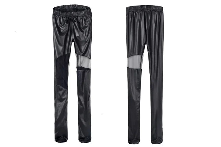 sexy Women leggings Fashion transparent Gauze Patchwork Breathbale legging Workout Comfortable Pants trousers leg11