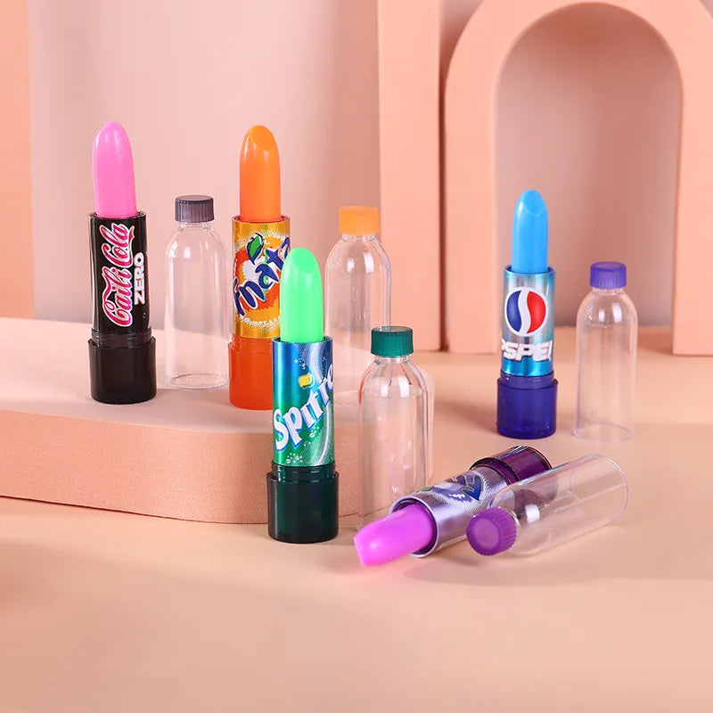 24Pcs Soda Bottle Lip Balm 6 Colors Set Color Changing Lipstick Long Lasting Waterproof Lip Balm Wholesale - Seprincess