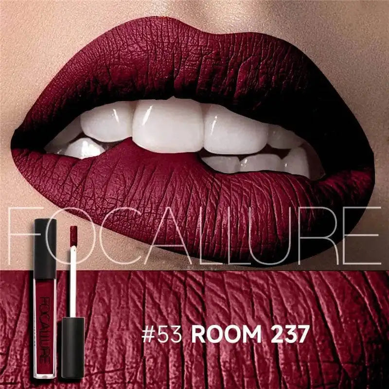 FOCALLURE Waterproof Liquid Lipstick Batom Red Velvet Lip Tint Brown Nude Matte Colourful Lipstick Makeup Cosmetics Maquiagem - Seprincess