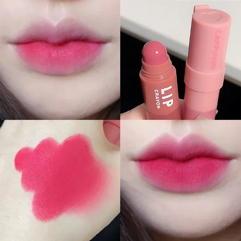 4 Colors 2 in 1 Matte Nude Pink Lipstick Pen Set Matte Velvet Lip Liner Pencil Waterproof Long Lasting Natural Lip Tint Cosmetic - Seprincess