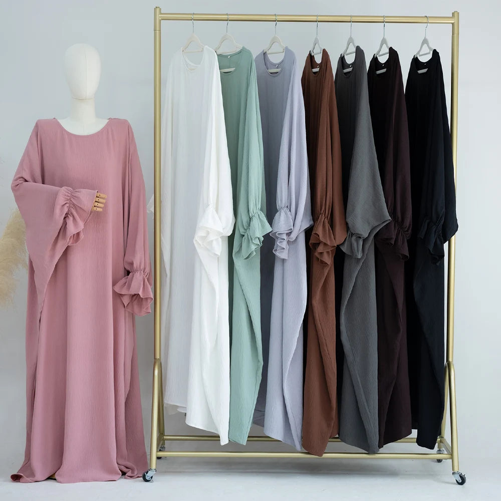 Abaya Women Muslim Dresses, Loose, Butterfly Sleeves, Islamic Clothing, Turk Robe, Modest, Hijabi Outwear, Ramadan Eid, Kaftan - Seprincess